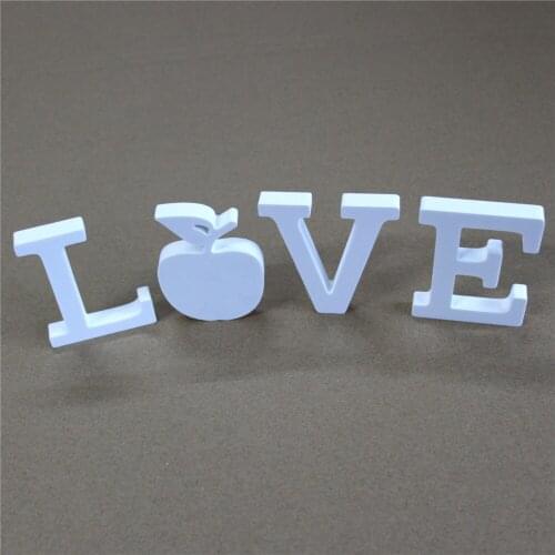 Thick 20mm 1set White Wooden wood Letters LOVE & DIY Personalised Name Design Art Crafts of Wedding Birthday Party Home Decor