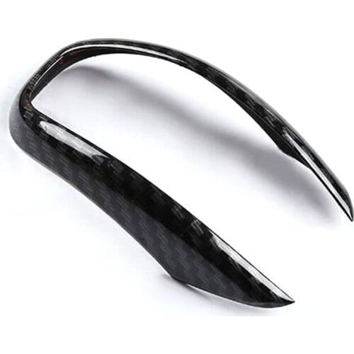 Carbon Fiber Style Car Gear Shift Stick Head Cover Sequins Trim For Alfa Romeo Giulia Stelvio 2017 Styling Accessories