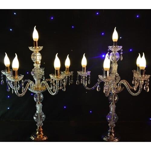 55CM to 150cm Tall Upscal Table Centerpiece Acrylic Crystal Wedding Candelabras Candle Holder Wedding Aisle Road Leads Props