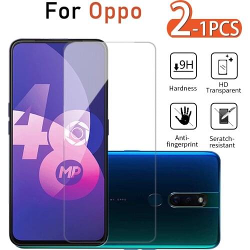 1-2Pcs Tempered Glass For Oppo F11 Pro Realme X Glass Screen Protector FOR Oppo Reno 2/2F/2Z6.6 9H Premium Tempered Glass