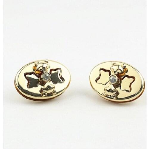 10pcs) Luggage Handbag Hardware Accessories Light Gold Die-casting Twisted Lock Animal Fox Shape Handbag Lock