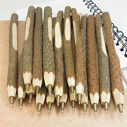 10pcs Natural Wooden Branches Shaped Eco-friendly Ballpoint Pen