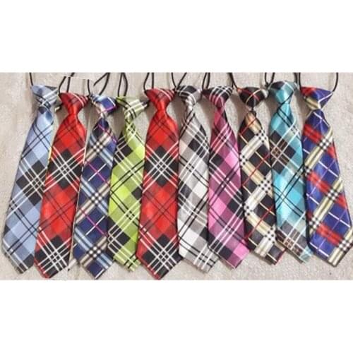 100PC/Lot Plaid Style Large Dog Neckties Adjustable Big Dogs Grooming Ties Dog Accessories Pet Supplies