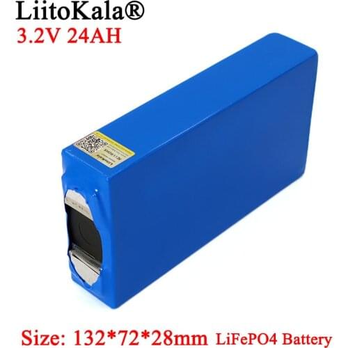 Liitokala 3.2V 24Ah battery pack LiFePO4 phosphate Large capacity 24000mAh Motorcycle Car motor batteries modification+Nickel