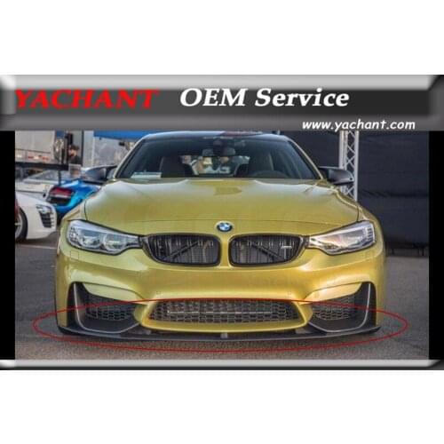 Car-Styling Carbon Fiber Front Bumper Lip Fit For 2014-2015 F80 M3 F82 M4 M-P Style Front Lip