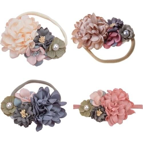 Baby Girl Flower Elastic Headband Infant Kids Stretch Hair Band Photography Prop