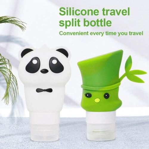 2Pcs 60ml Bamboo 90ml Panda Travel Shampoo Gel Lotion Storage Bottle Container leakproof shower gel lotion cream Storage Bottle