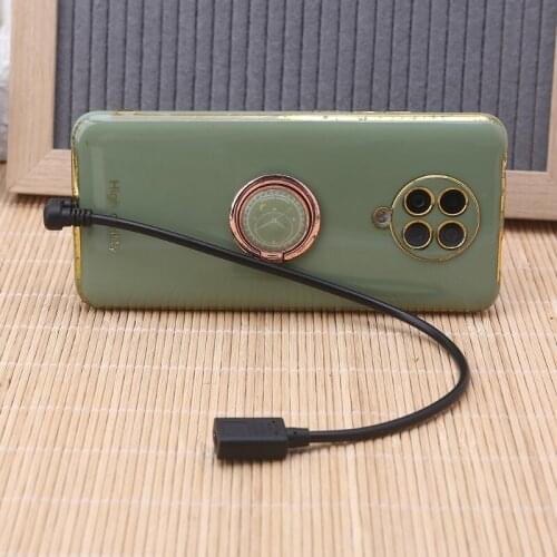 B2EF 0.3m 180 Degree Micro USB Male to Female Extension Cable Converter Adapter Cord Play Games Line for Cellphone