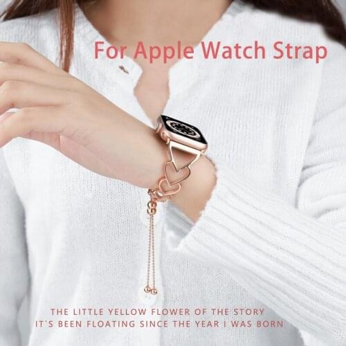 Metal Bracelet for Apple Watch 38mm 42mm 44mm 40mm Metal Bracelet Loop Strap for iWatch Series 5/4/3/2/1 38MM 40MM women strap
