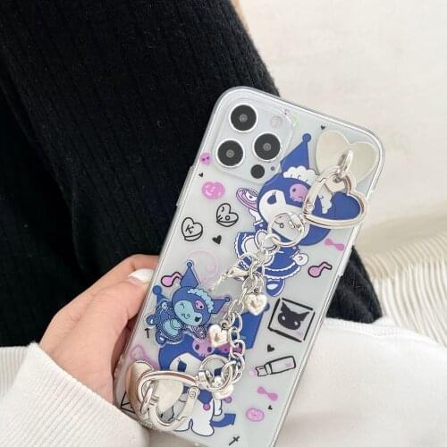 Transparent Soft Cover Cute Cartoon Bracelet Wristband Phone Case For iphone 12 mini 11 12 Pro 11pro Max 7 8 plus X XR XS Max SE