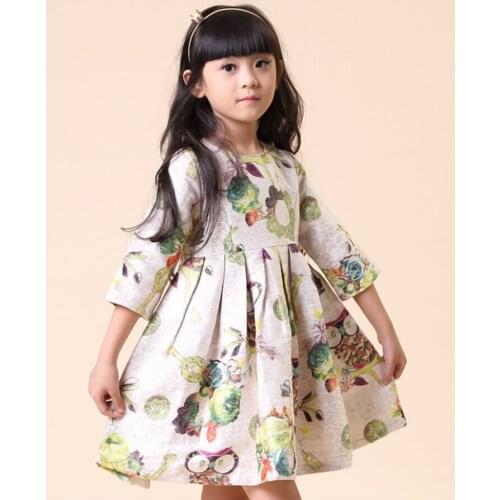 Baby girl clothes New 2016 brand children clothing cartoon cute party dresses summer princess girl dress kids dresses for girls