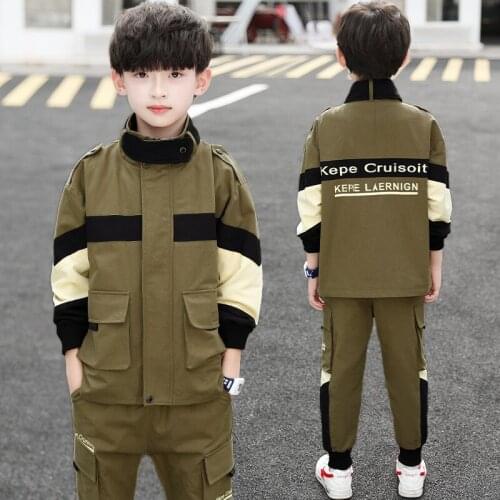 Printed Spring Summer Girls Clothing Suits Coat +Pants 2pcs/Set Kids Teenager Outwear Sport Cotton Formal High Quality