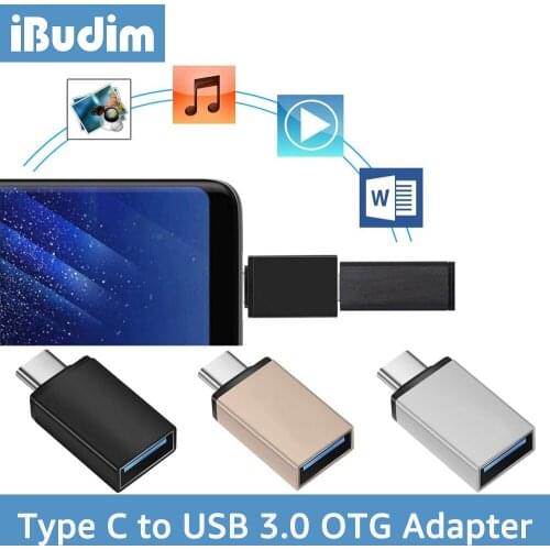 IBudim Type C To USB 3.0 OTG Adapter USB C OTG Adapter Type-C USB C Male To USB Female Converter for Macbook Pro Samsung S20 S10