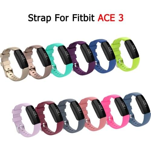 Band For Fitbit ACE 3 Kids Strap Bracelet For ACE3 Children Silicone Belt Replacement Smart Watch Accessories Adjustable Loop