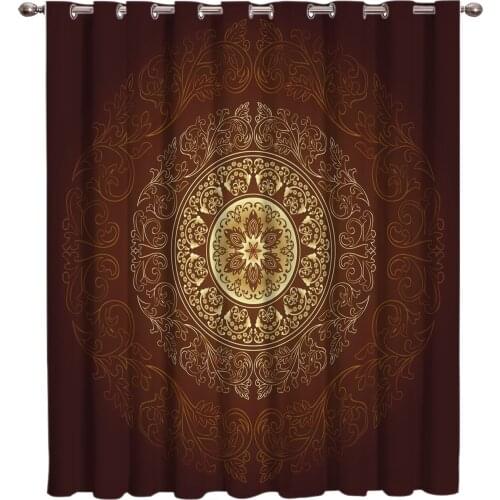 Retro Arab Window Treatments Curtains Valance Living Room Curtain Rod Bedroom Curtains Kitchen Fabric Decor Print Kids Room