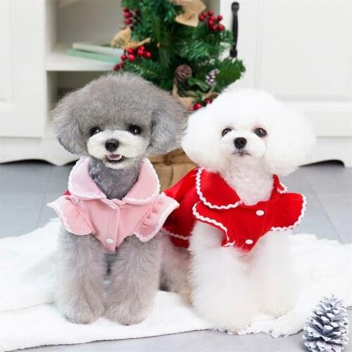 Luxury Lady Sweet Cat Dog Dress Autumn Winter Pet Party Wedding Christmas Girl Yorkies Chihuahua Puppy disfraz perro