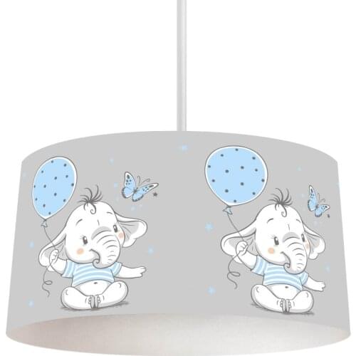 Balloon Elephant Boy Printing Patterned Kids Baby Room Bedroom Light Pendant Lamp Chandelier