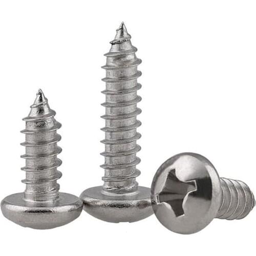 Wkooa Stainless Steel 304 M4.8 M5.5 M6.3 Self Tapping Screws Round Head Phillips