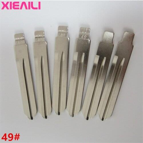 XIEAILI 50Pcs/lot 49# Metal Blank Uncut Flip KD Remote Key Blade For Nissan S203