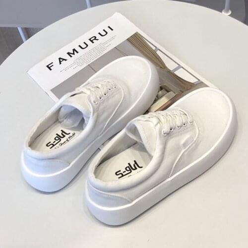Women Kawaii Platform Flat White Couple Sports Shoes Sneakers Trainers Casual Korean Running Spring Autumn Basket Fashion Rubber
