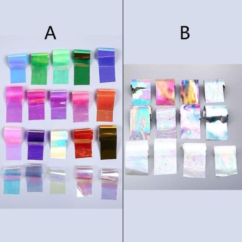 1 Set Shiny Aurora AB Effect Reflective Mirror Paper Epoxy Resin Jewelry Fillers