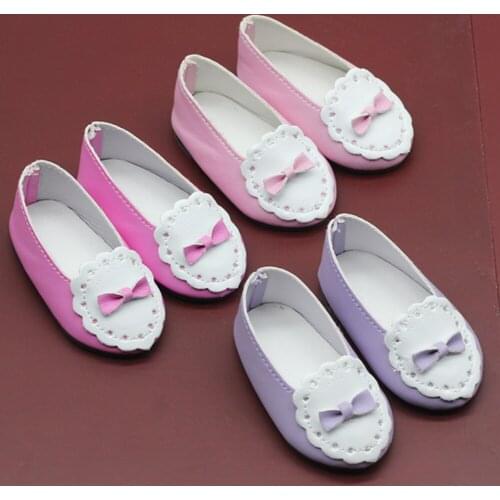 1Pair PU leather Doll Shoes for 16inch salon dolls Accessories Mini dolls shoes toys