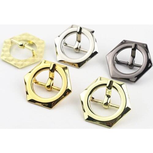 1pcs Metal Hexagonal Adjustable Buckle Fashion Clasp for Leather Craft Bag Strap Belt Handle Shoulder Garments Shoes Accessories