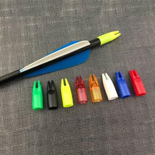 100pcs Archery Arrow Nock 8mm Colorful Arrow Plastic Nock Pin Hunting for 8mm Arrow Shaft