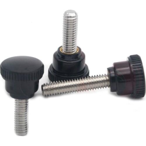 2pcs M5 stainless steel bakelite grip hand screws bolts knurled handwheel knob handle arm hilt screw adjust bolt 10mm-50mm long