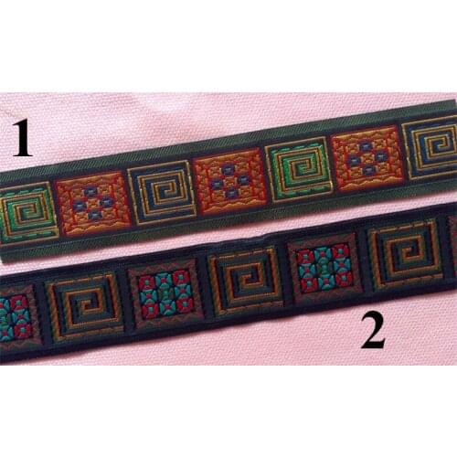 33mm single face abstract style maze motif jacquard webbing,2 colors available,XERY-HF160515E guitar strap ribbon
