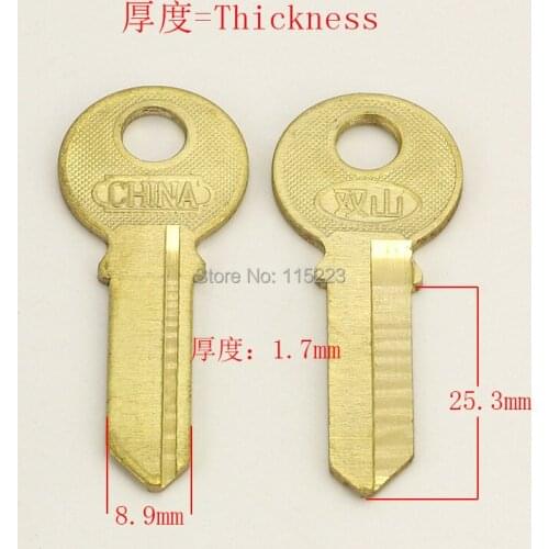 A150 left groove Wholesale Locksmith Keymother Brass House Home Door Blank Key Blanks Keys 25 pieces/lot