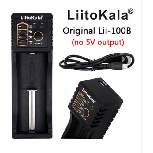 LiitoKala Lii - 100 B 18650 Carregador DE Bateria DE Para 266650 16340 CR123 LiFePO4 1.2 V ni - mh ni - Cd Bateria Rechareabl