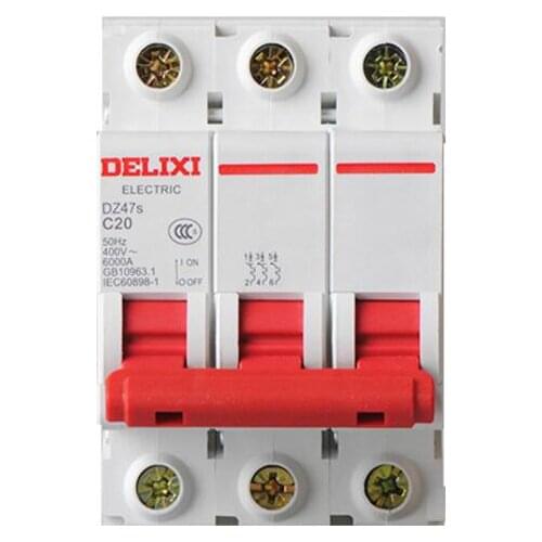 DZ47SN3D20 3P | 20A | D | 6KA DZ47S miniature standard circuit breaker