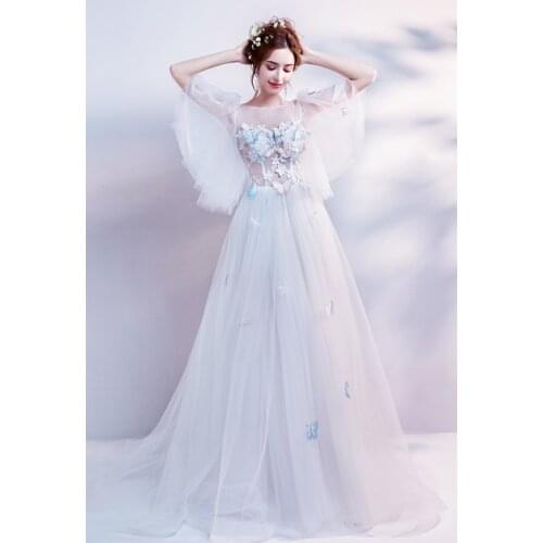 Freeship white fairy butterfly ball gown long dress vintage medieval dress Renaissance princess Victoria dress