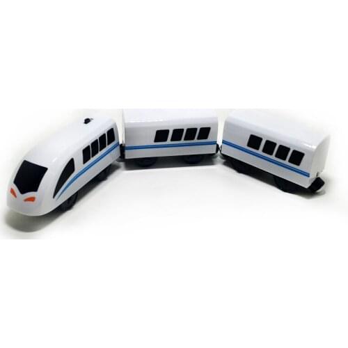 Free shipping Magnetic electric train High-speed rail compatible with train tracks and all kinds of wooden train tracks
