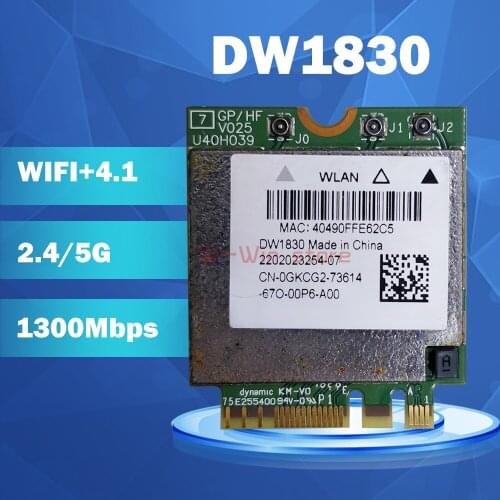BCM943602BAED DW1830 ac NGFF 1300Mbps BT4.1 0HHKJD WiFi Wireless Network Card better than BCM94352Z DW1560 support mac os