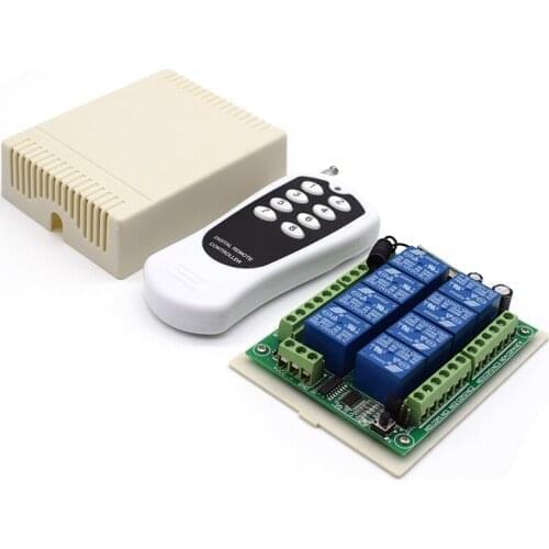 433Mhz DC 24V 8 CH channel RF Wireless Remote Control Switch Remote Control System receiver transmitter 8CH Relay