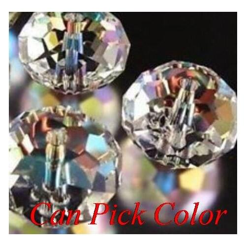 6mm 1000Pcs/lot strand Mixed Faceted Rondelle Glass Crystal Beads spacer Bracelet hotsale Making DIY hfg24