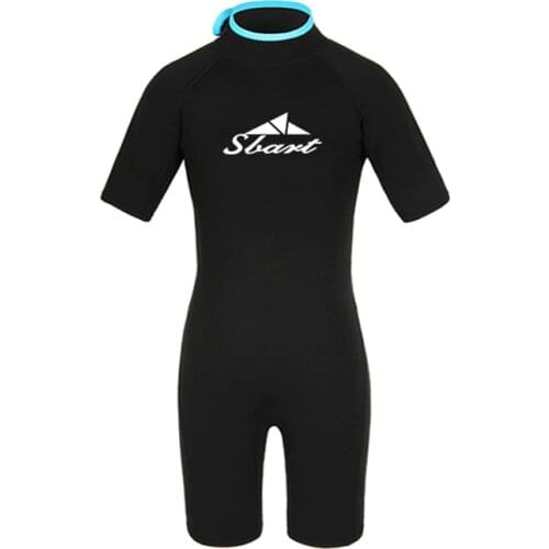 Kids/Youth 2mm Neoprene Wetsuits Full Shorty Wetsuit Swimming Suit One Piece UV Protection Thermal Swimsuit Spring Girls boys