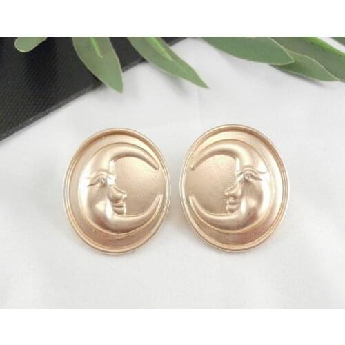 Ancient ways round the moon old man joker web celebrity elegant girl with strong personality stud earrings