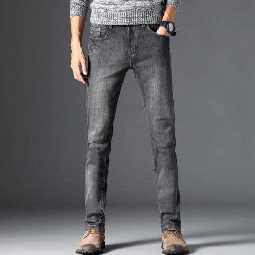 Fashion Streetwear Men Jeans High Quality Retro Wash Slim Fit Elastic Paint Designer Jeans Men Denim Pants Elastic Hip Hop Jeans