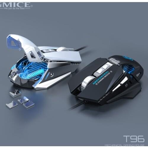 IMICE New T96 USB Wired Gaming Programming Gaming Mouse Weight Can Be Increased Or Decreased For PC Laptops
