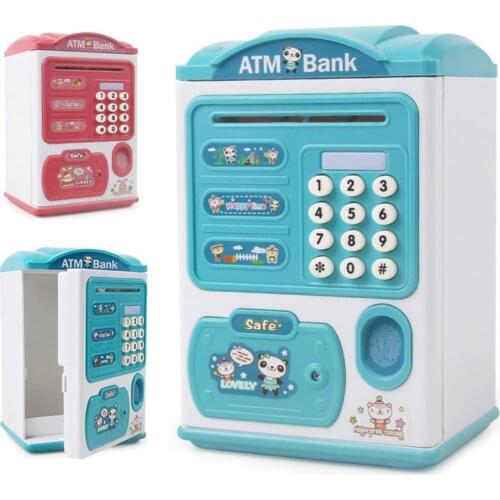 Simulation Password Fingerprint Automatic Roll-up Electronic Piggy Bank