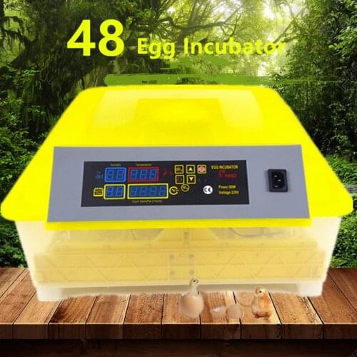 48-Eggs Intelligent Automatic Egg Incubator Temperature Control Hatcher For Hatching Chicken Duck Bird Quail Poultry