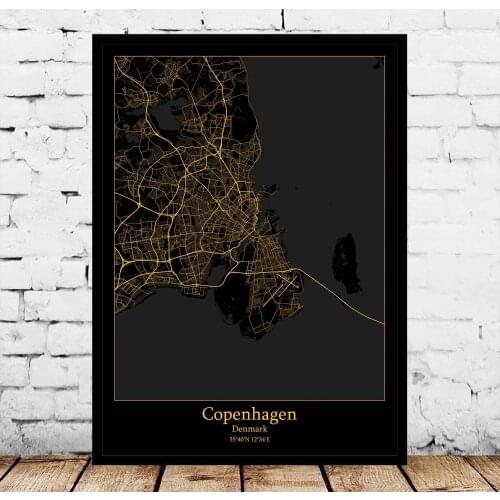 Copenhagen Denmark Map Poster