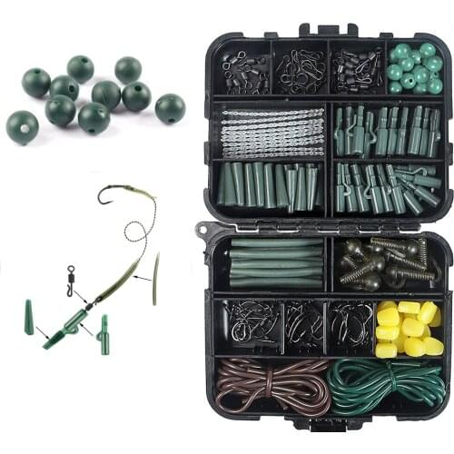 Fishing Tackle Box Including Hose Corn kernel Bait High Carbon Steel Perch Fishing Hook Stop Beads Ocean Fishing Accessories