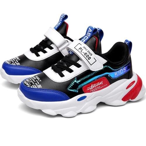 New Kids Fashion Pu Leather Sneakers Boys Baby Shoes Sport Running Shoes Lightweight Children Casual Walking Shoes Brand Trainer