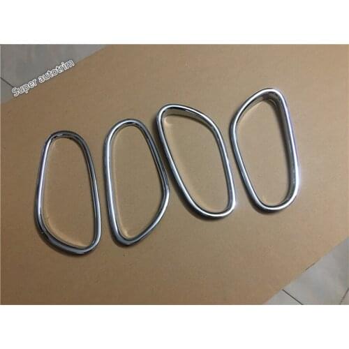 Lapetus Inner Door Pull Doorknob Handle Hand-clasping Bowl Cover Trim 4 Pcs For Nissan Qashqai J11 2014 2015 2016 Bright Chrome