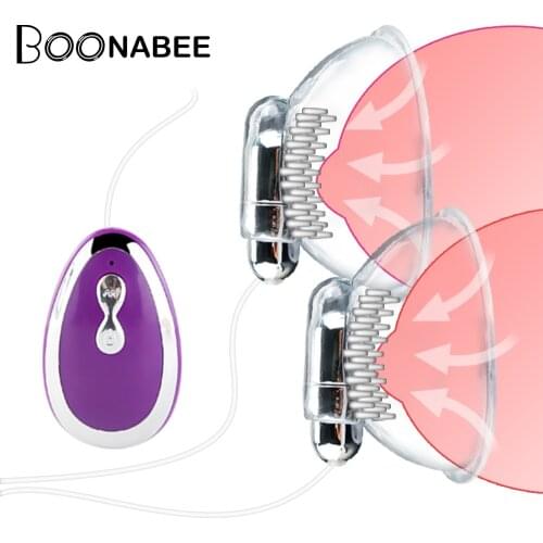 Tongue Lick Nipple Suction Cups Vibrator 20 Modes Nipple Sucker Vibrator Breast Pump Breast Enlarge Massager Sex Toy for Woman