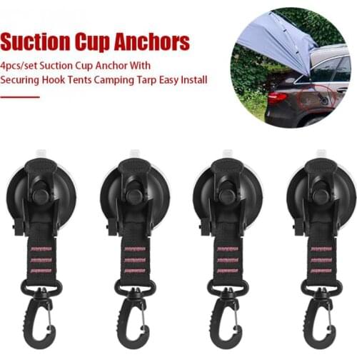 Outdoor Suction Cup Anchor Accessories Universal Tie Down Camping Tarp Travel Durable Luggage Car Side Awning With Securing Hook